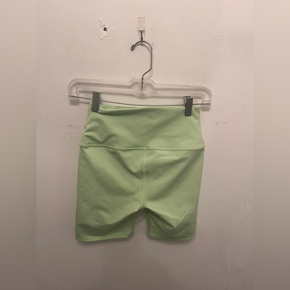 Alo Yoga High Waisted Biker Short 7" Neon Yellow Extra Small - Picture 3 of 5